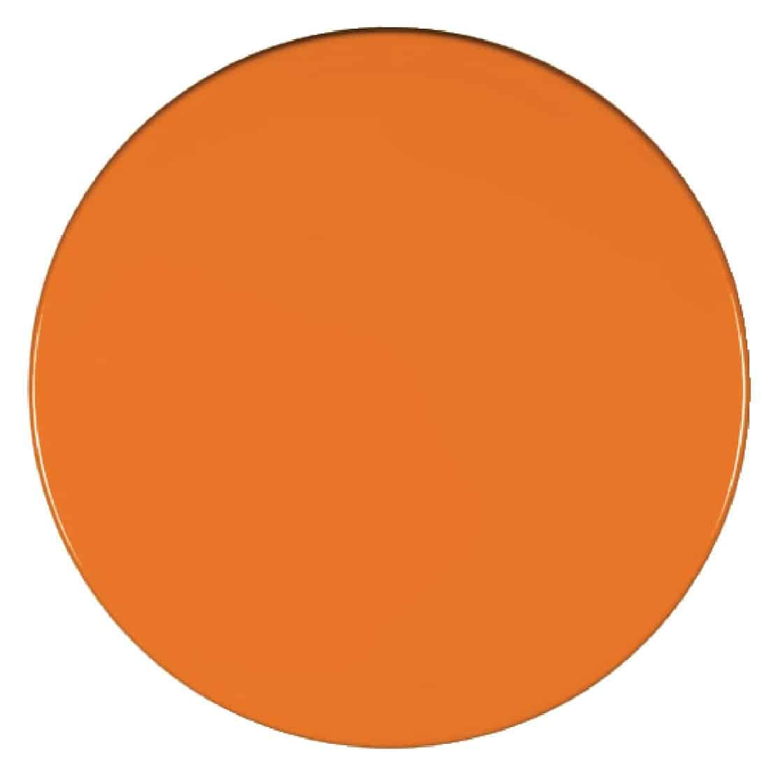 Werzalit Pre-drilled Round Table Top  Orange 600mm