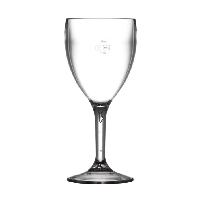 BBP Polycarbonate Wine Glasses 255ml CE Marked at 175ml