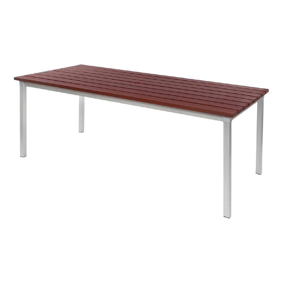 Enviro Outdoor Walnut Effect Faux Wood Table 1800mm