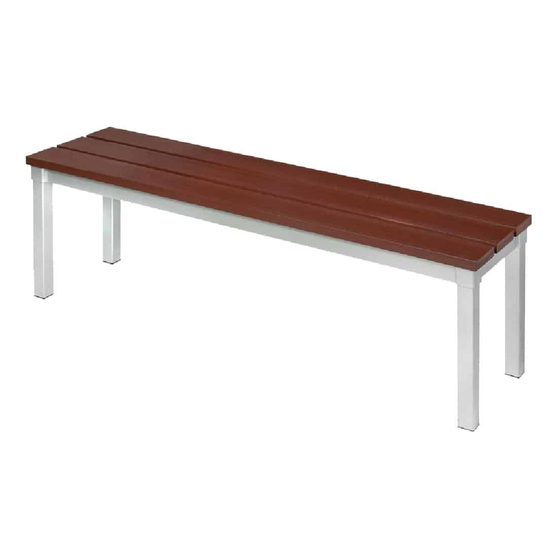 Enviro Outdoor Walnut Effect Faux Wood Bench 1050mm