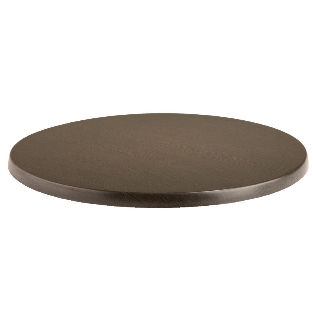 Werzalit Pre-drilled Round Table Top  Wenge 700mm
