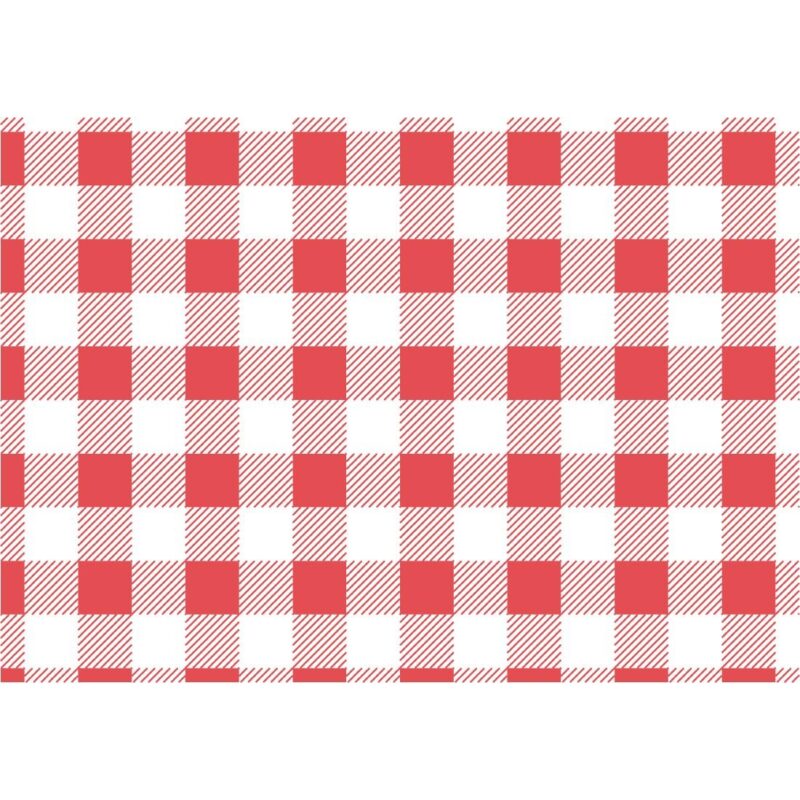 Red Gingham Greaseproof Paper 250x250mm