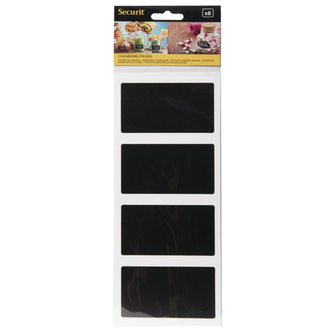 Securit  Adhesive Chalkboard Labels Rectangle
