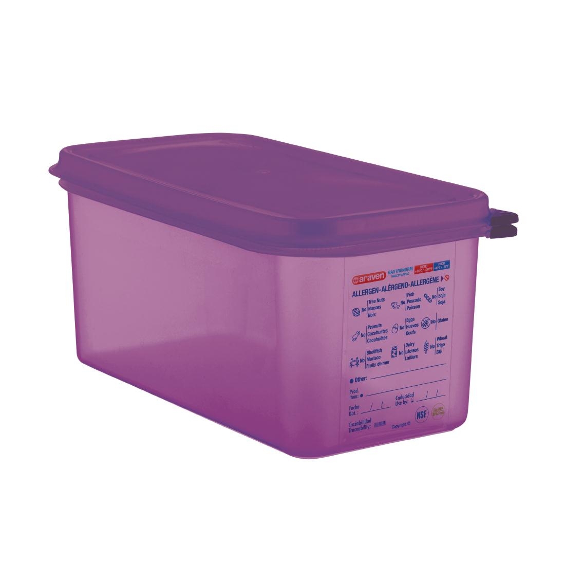 Araven 1/3 GN Polypropylene Gastronorm Food Container 6L