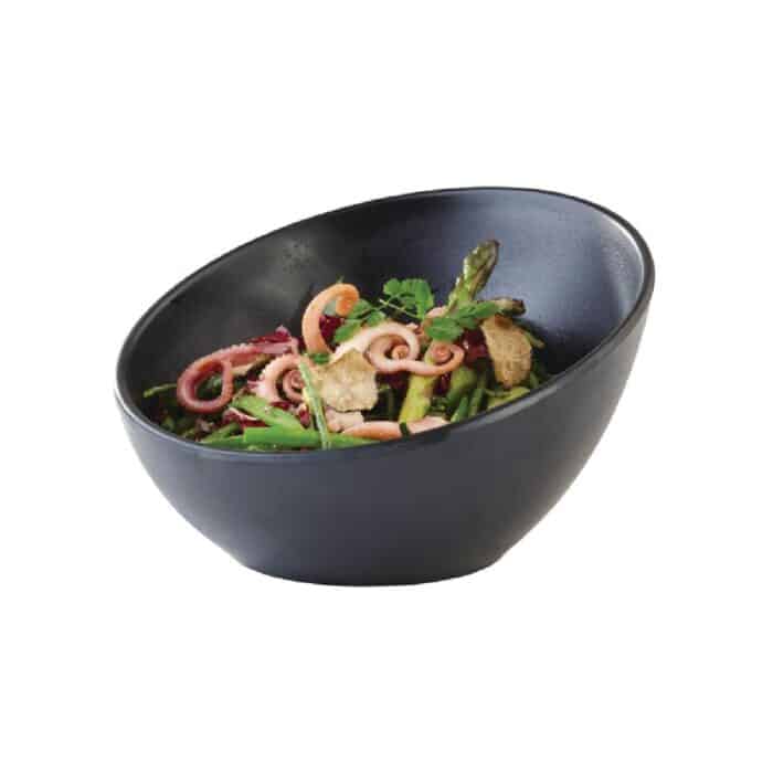 APS Zen Melamine Round Sloped Bowl Black 300ml