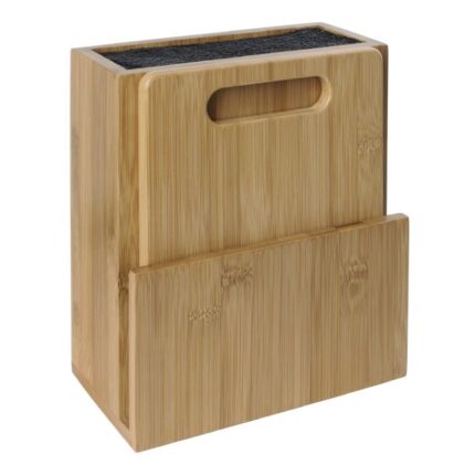 Vogue Wooden Universal Knife Block and Chopping Board