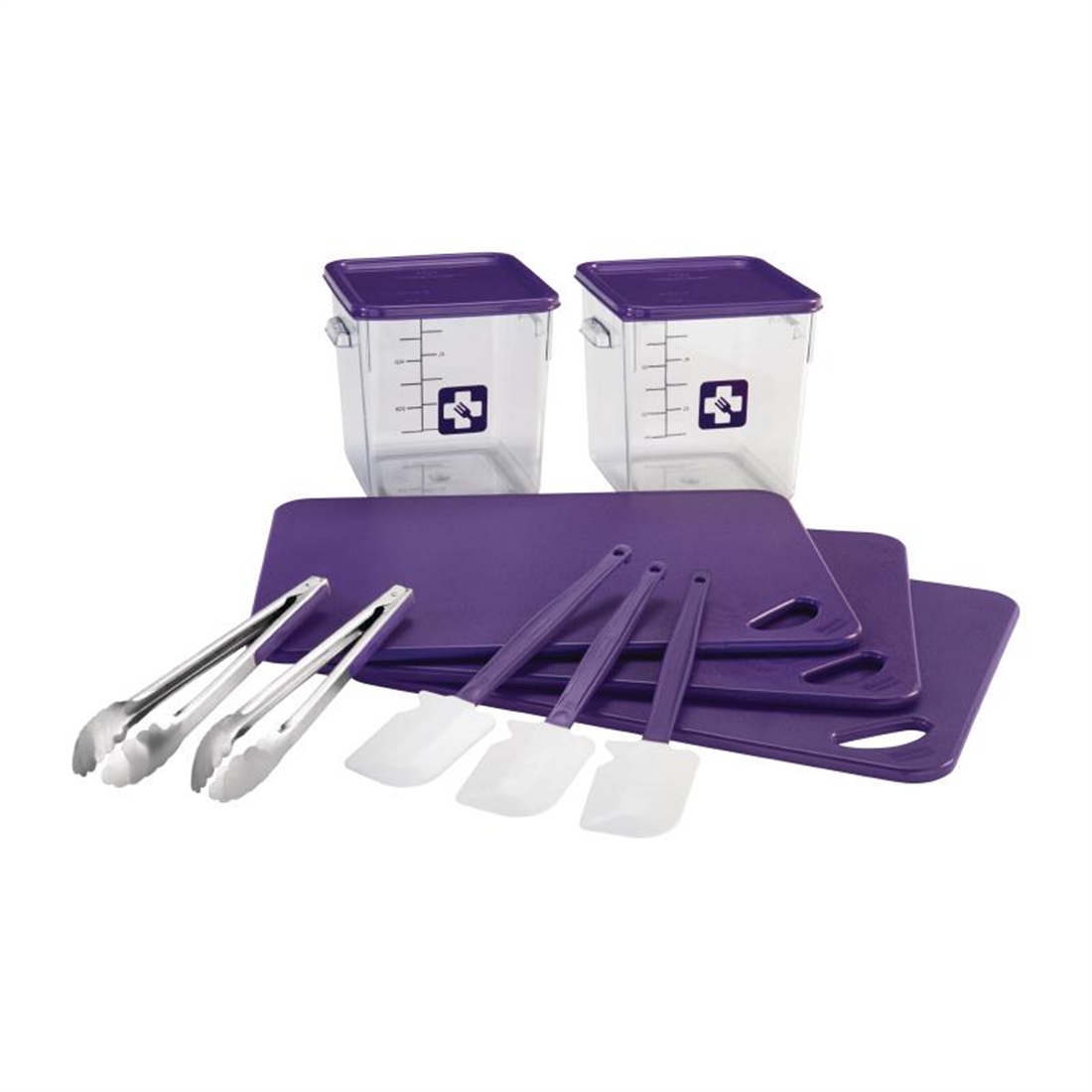 Rubbermaid Colour Coded 12 Piece Foodservice Kit Purple