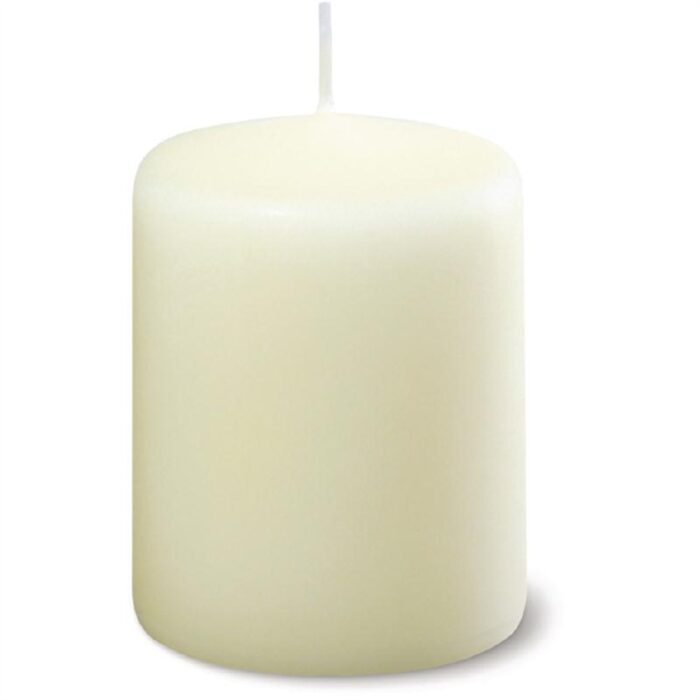 Ivory Pillar Short 3inch Candle