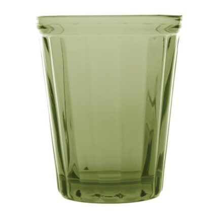 Olympia Cabot Panelled Glass Tumbler Green 260ml