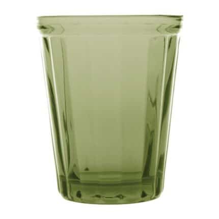 Olympia Cabot Panelled Glass Tumbler Green 260ml