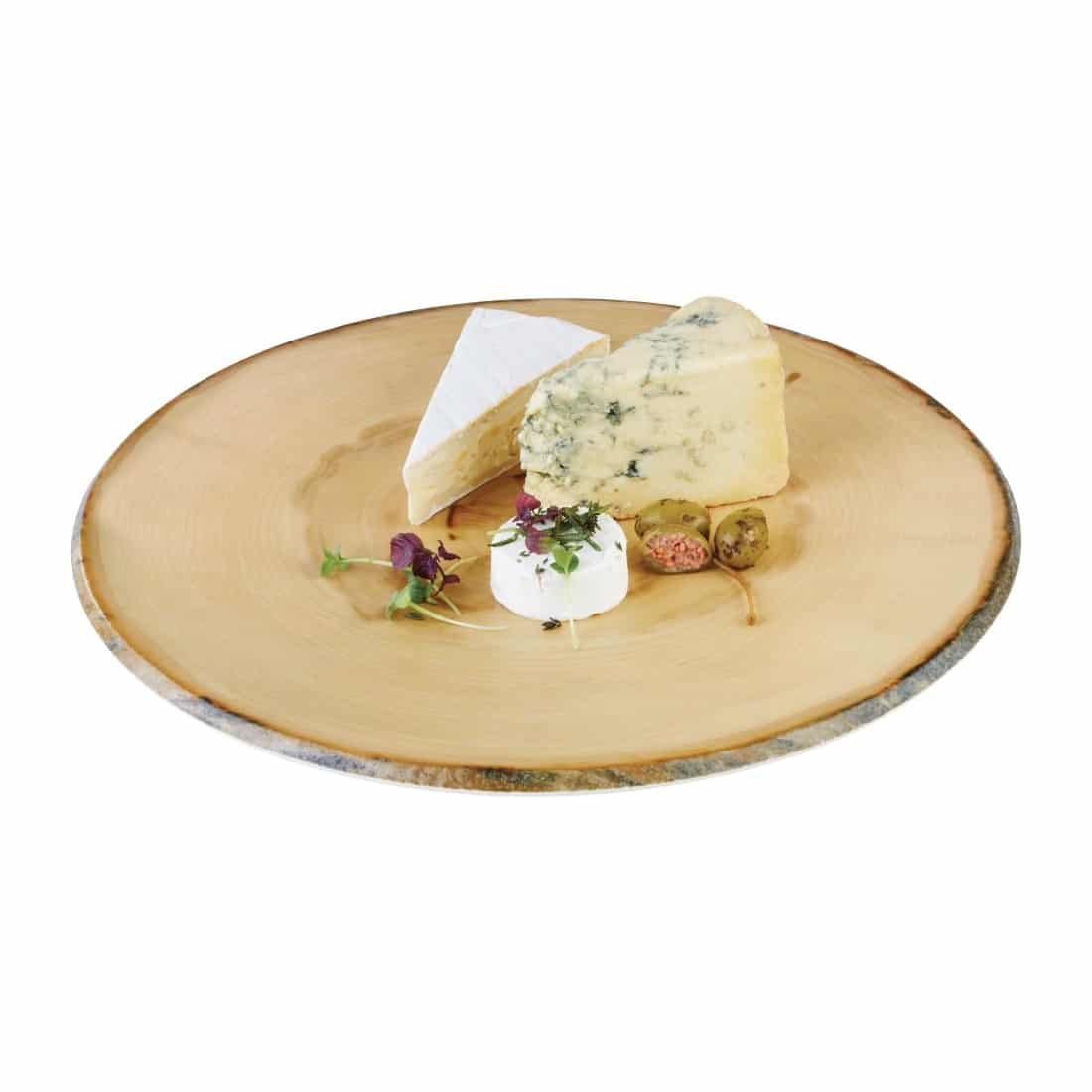 APS Timber Round Melamine Platter 350mm