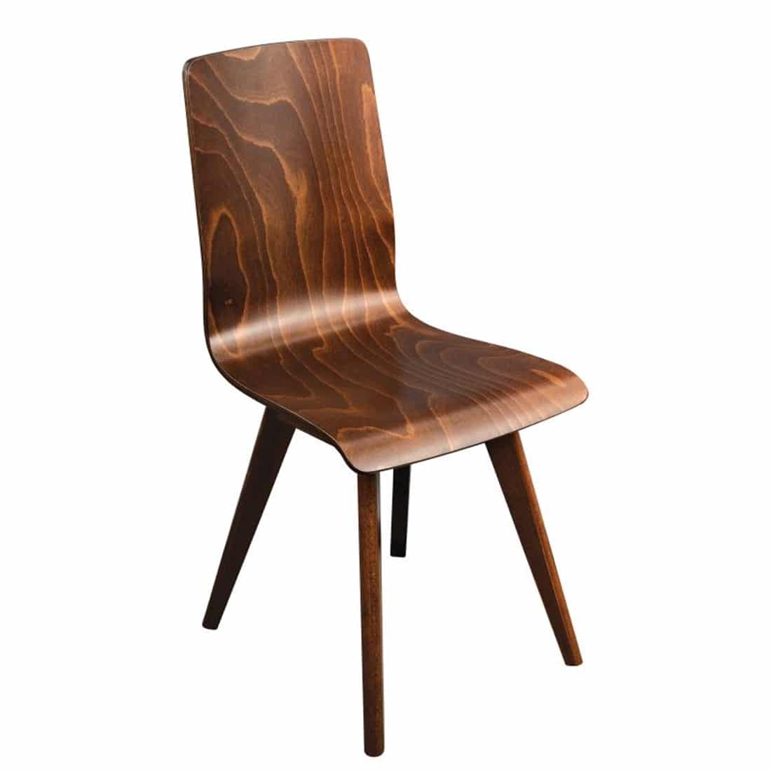 Fameg Wooden Flow Bentwood Walnut Sidechair (Pack of 2)