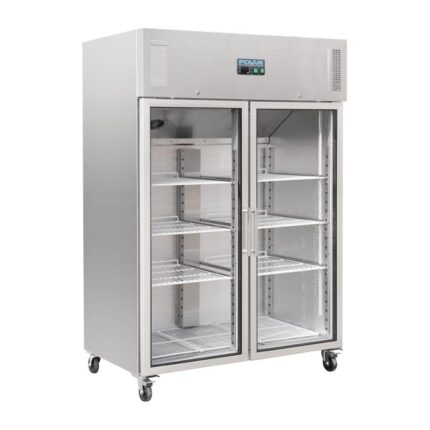 Polar Upright Double Glass Door Gastro Refrigerator 1200Ltr
