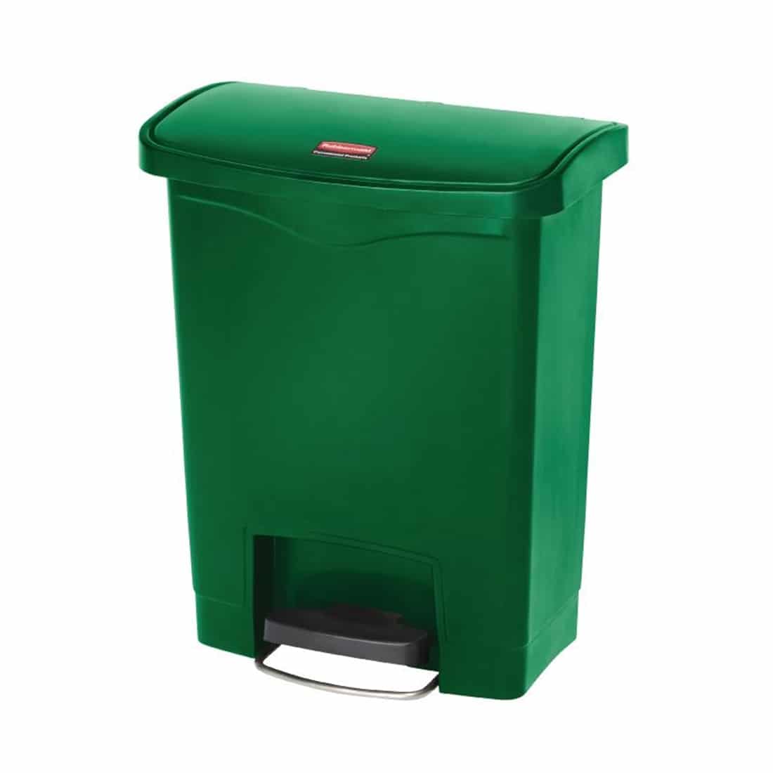 Rubbermaid Slim Jim Step on Bin Front Pedal 30Ltr Green