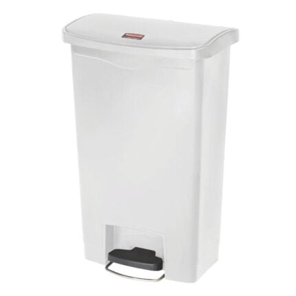 Rubbermaid Slim Jim Step on Bin Front Pedal 50Ltr White