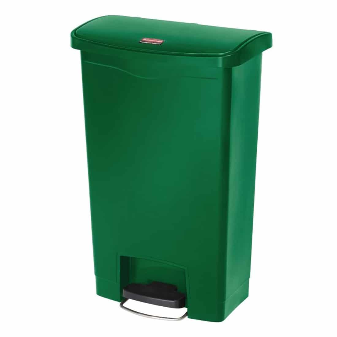 Rubbermaid Slim Jim Step on Bin Front Pedal 50Ltr Green