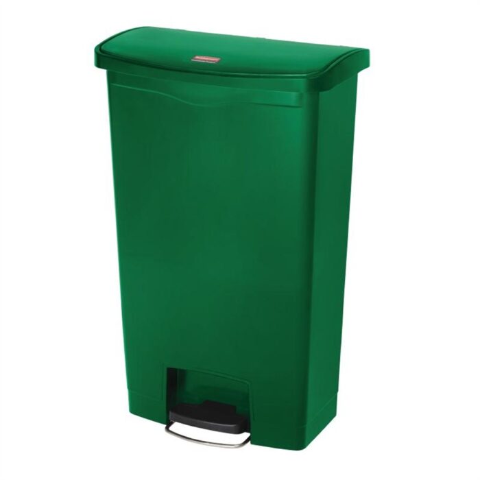 Rubbermaid Slim Jim Step on Bin Front Pedal 68Ltr Green