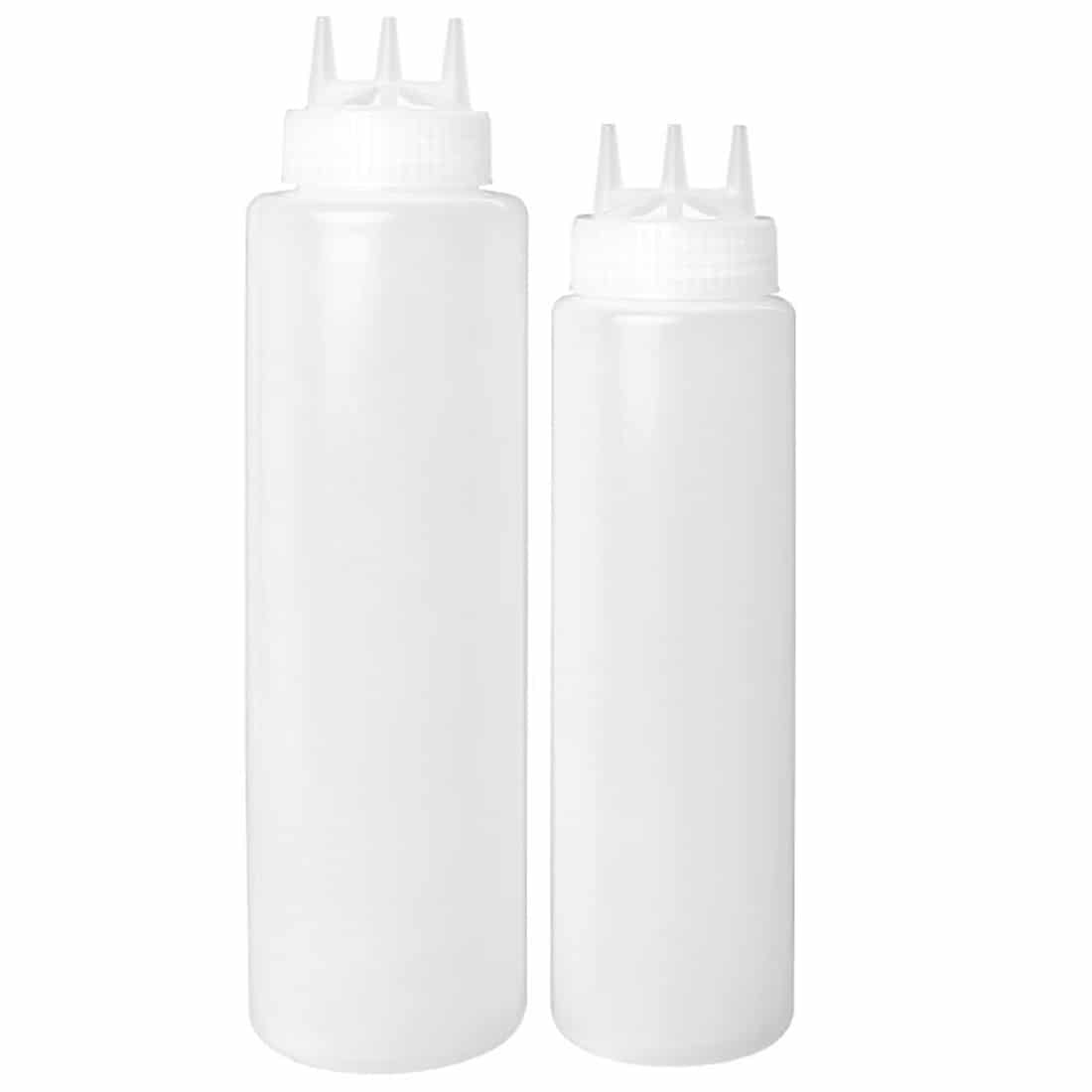 Vogue Clear 3 Nozzle Squeeze Bottle 24oz