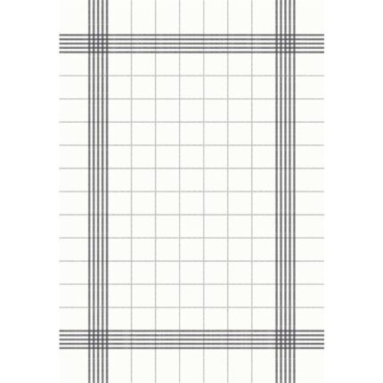 Duni Bistro Towel Napkin 38x54cm in Granite Grey Check on White (Pack 250)