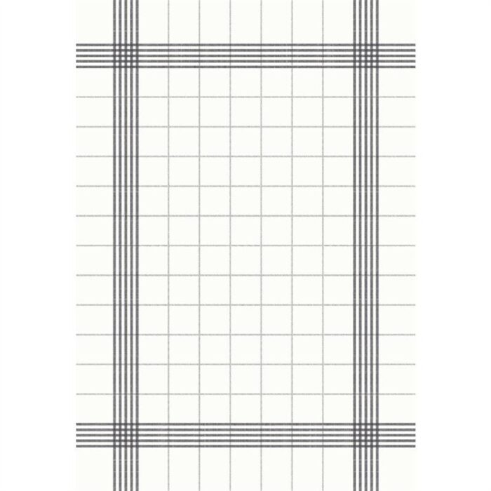 Duni Bistro Towel Napkin 38x54cm in Granite Grey Check on White (Pack 250)