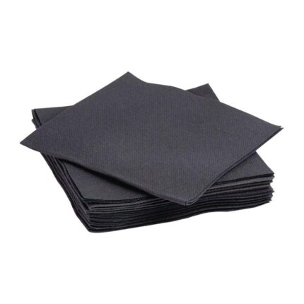 Dunisoft Premium 20cm Cocktail/Canape Napkin Black