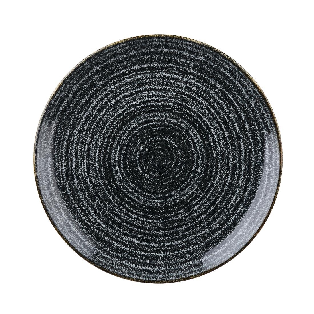 Churchill Studio Prints Homespun Charcoal Black Coupe Plate 165mm