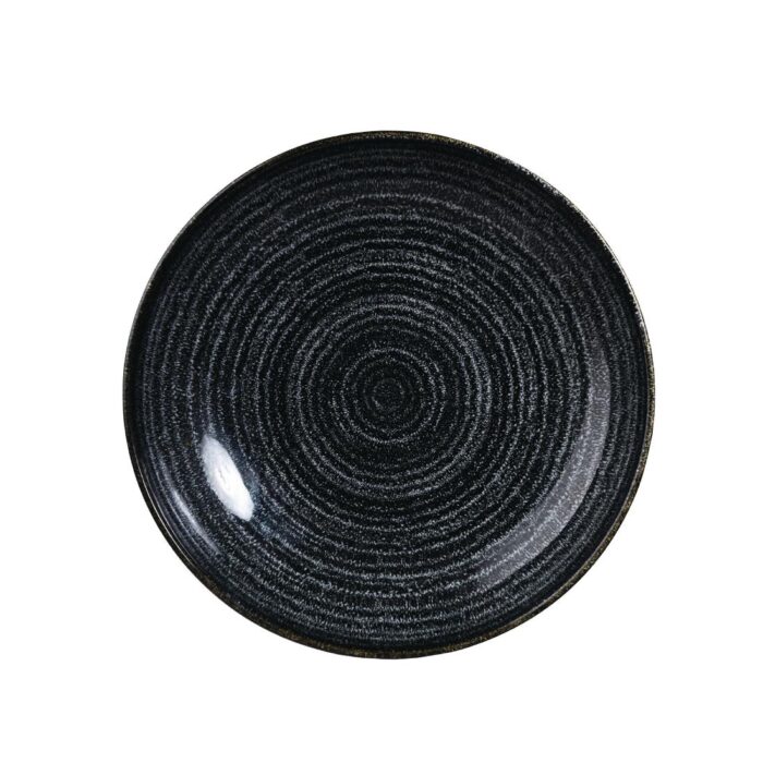 Churchill Studio Prints Homespun Charcoal Black Coupe Plate 248mm