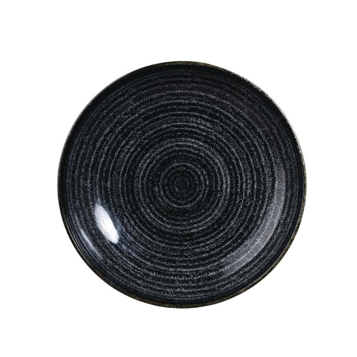 Churchill Studio Prints Homespun Charcoal Black Coupe Bowl 182mm