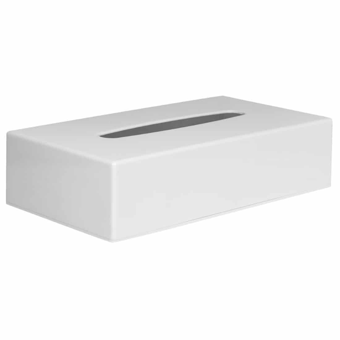 White Rectangular Tissue Holder