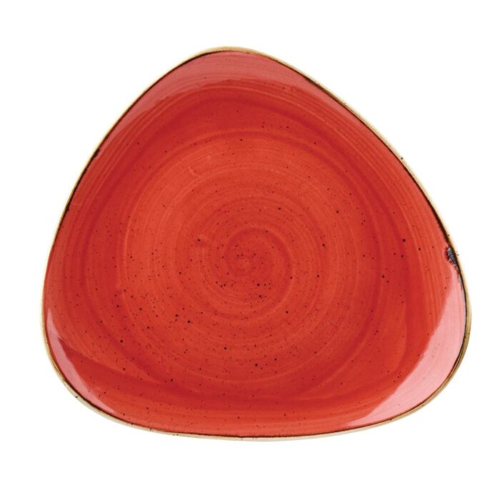 Churchill Stonecast Triangle Plate Berry Red 311mm