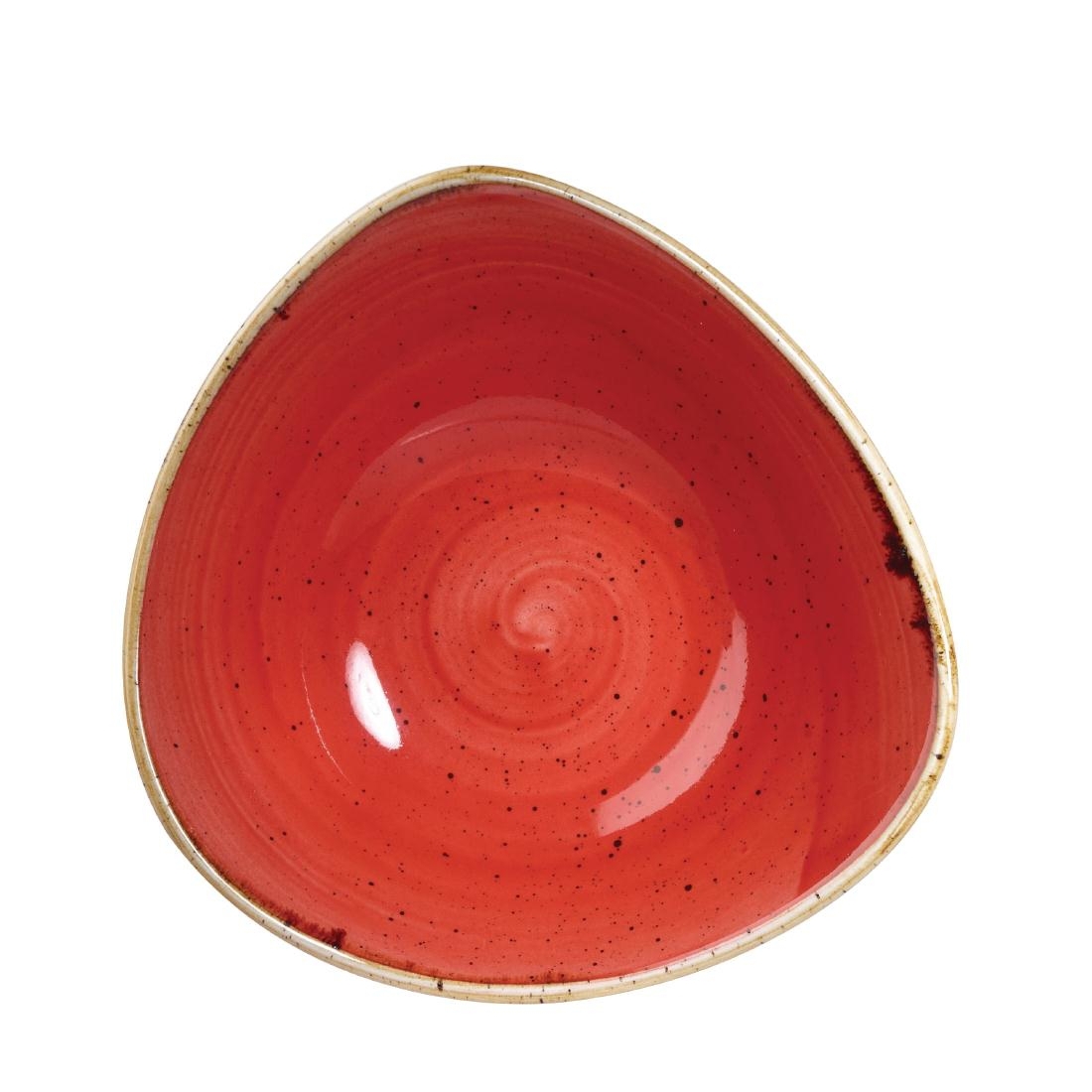 Churchill Stonecast Triangle Bowl Berry Red 235mm