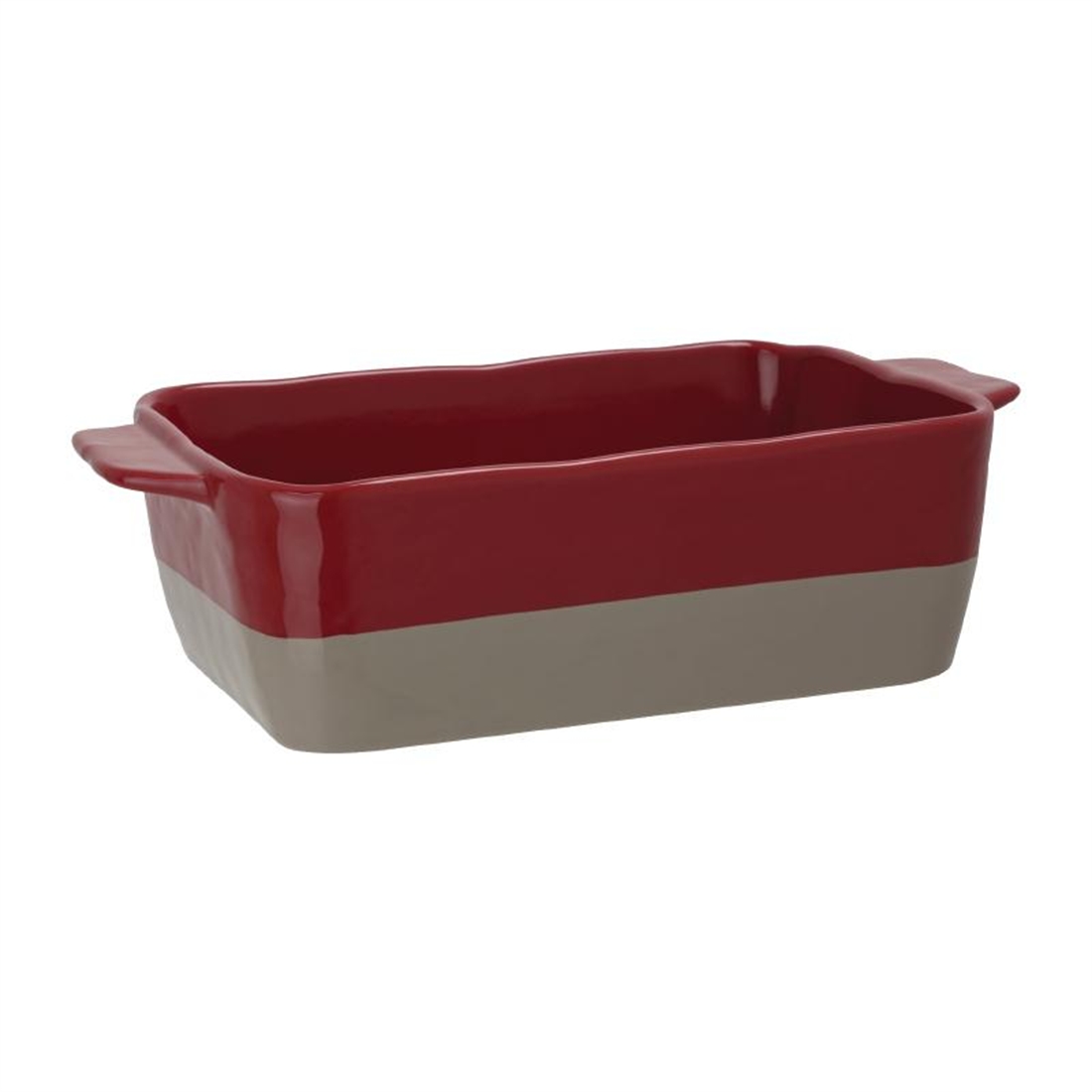 Olympia Red And Taupe Ceramic Roasting Dish ⅓GN