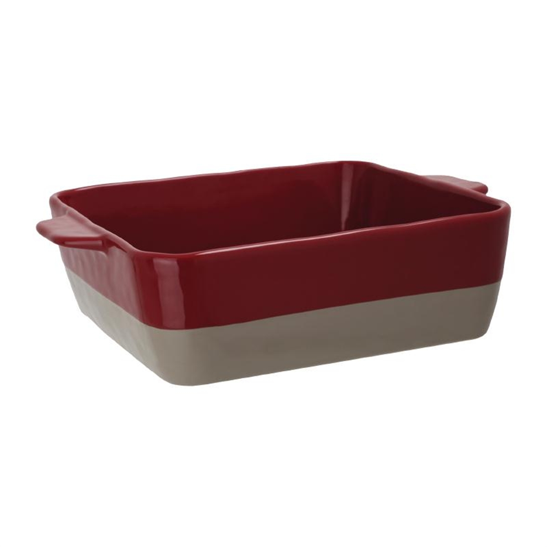Olympia Red And Taupe Ceramic Roasting Dish ½GN