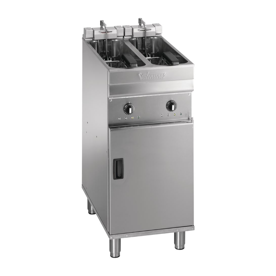 Valentine Evo 220P Freestanding Twin Basket Fryer with Filtration
