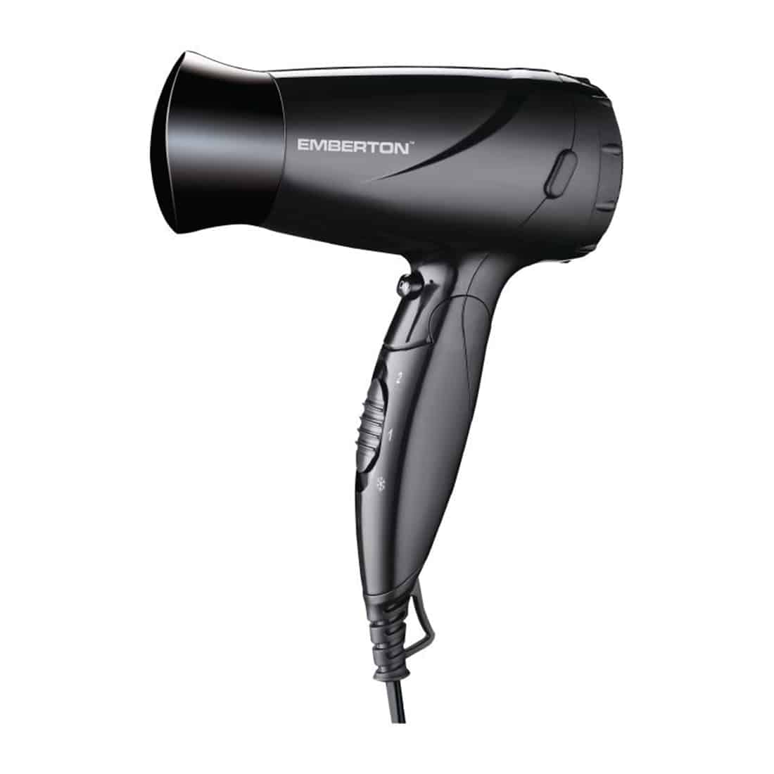 Emberton Black 1600w Folding Hairdryer