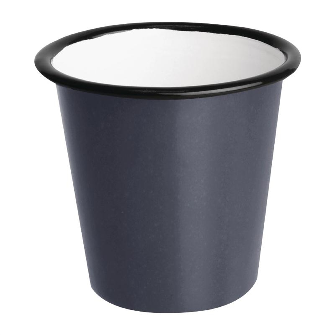 Olympia Enamel Sauce Cup Grey and Black