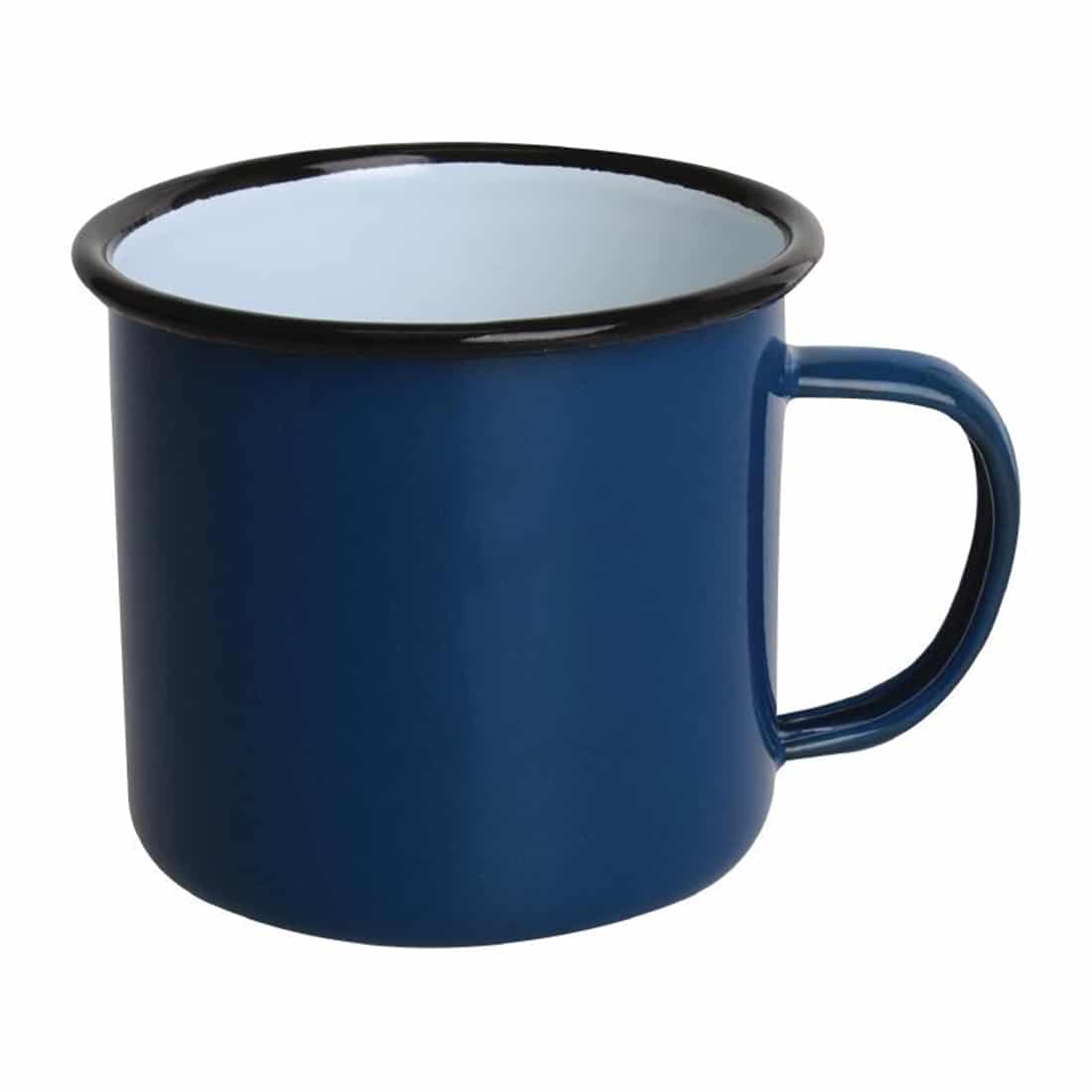 Olympia Enamel Mugs Blue 350ml