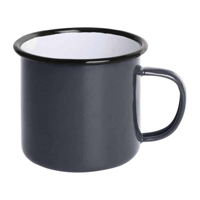 Olympia Enamel Mug Grey 350ml