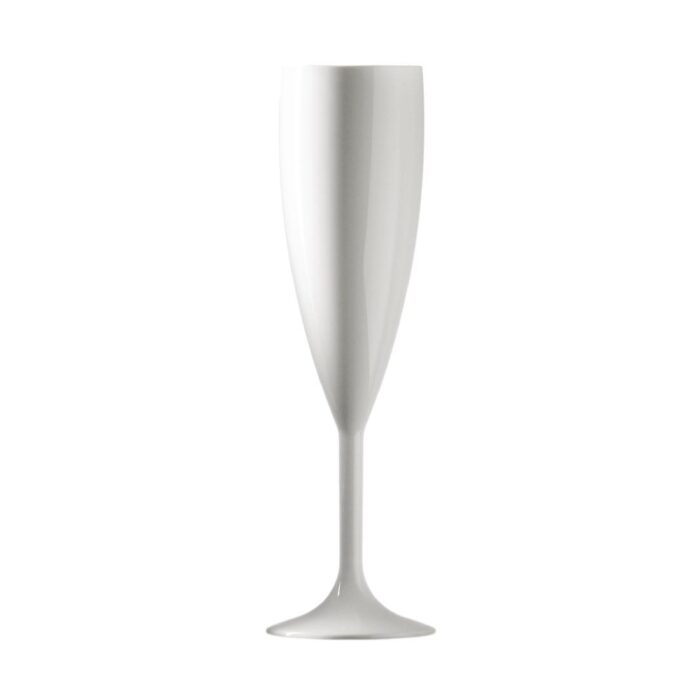 BBP Polycarbonate Champagne Flute 187ml White