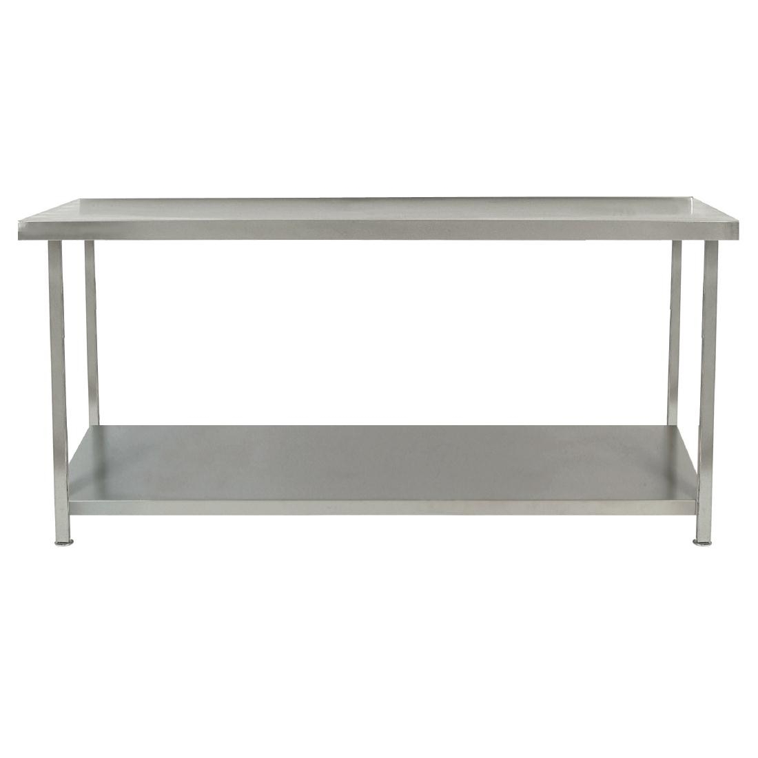 Parry Fully Welded Stainless Steel Wall Table with Undershelf 1200x600mm