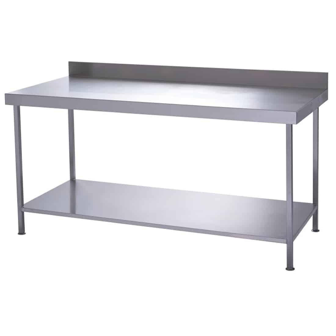 Parry Fully Welded Stainless Steel Wall Table with Undershelf 1800x700mm