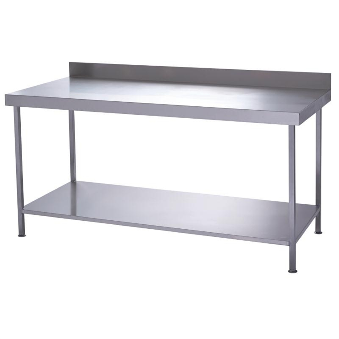 Parry Fully Welded Stainless Steel Wall Table with Undershelf 900x600mm