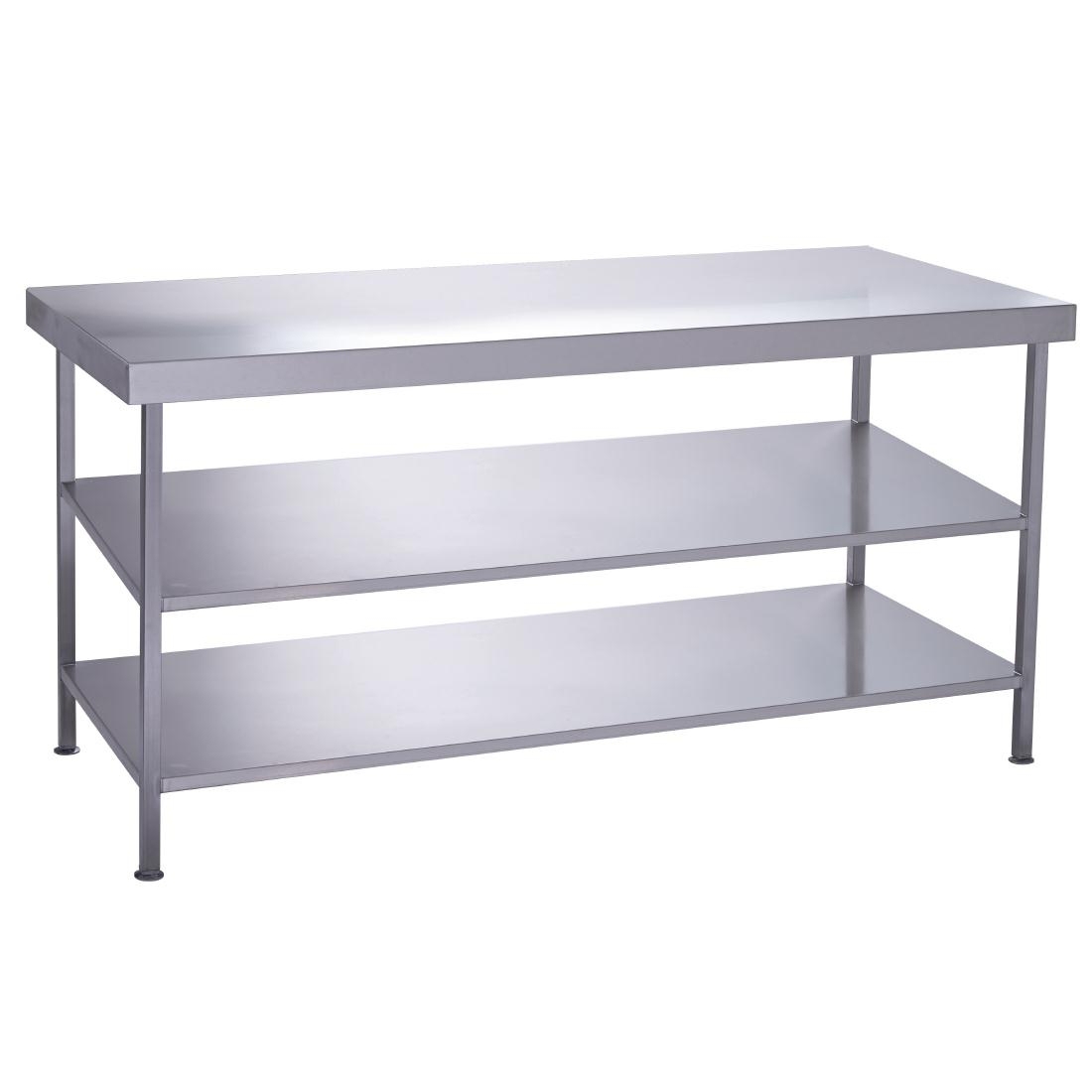 Parry Fully Welded Stainless Steel Centre Table 2 Undershelves 1200x600mm