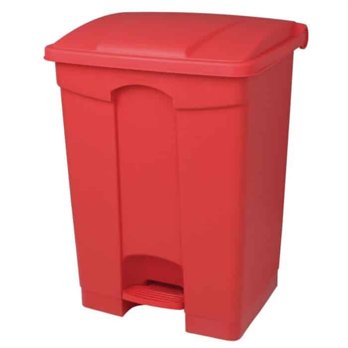 Jantex Kitchen Pedal Bin Red 65Ltr