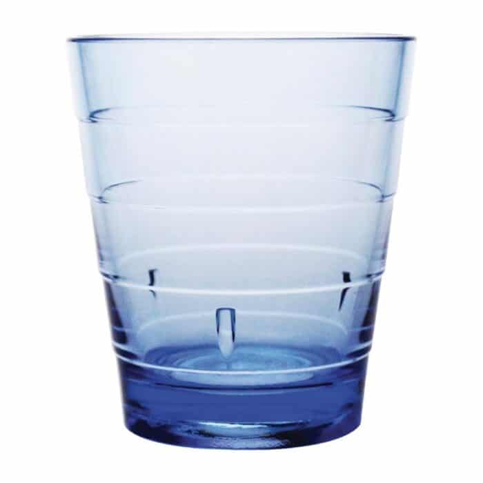 Kristallon Polycarbonate Ringed Tumbler Blue 285ml