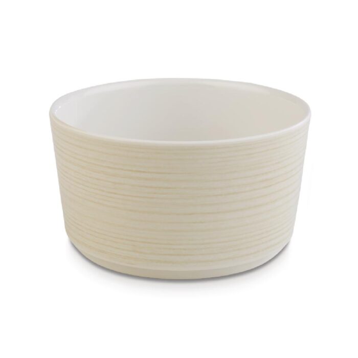 APS Plus Melamine Round Bowl Maple and Cream 600ml