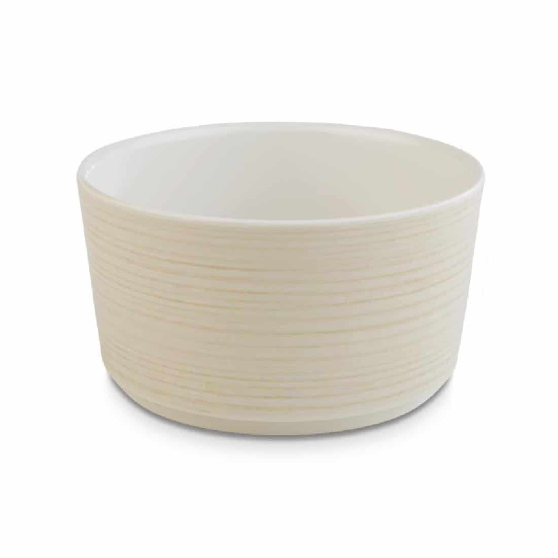 APS Plus Melamine Round Bowl Maple and Cream 600ml