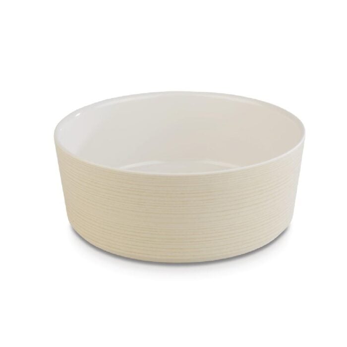 APS Plus Melamine Round Bowl Maple and Cream 2.7 Ltr