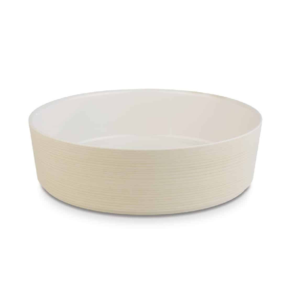 APS Plus Melamine Round Bowl Maple and Cream 4 Ltr