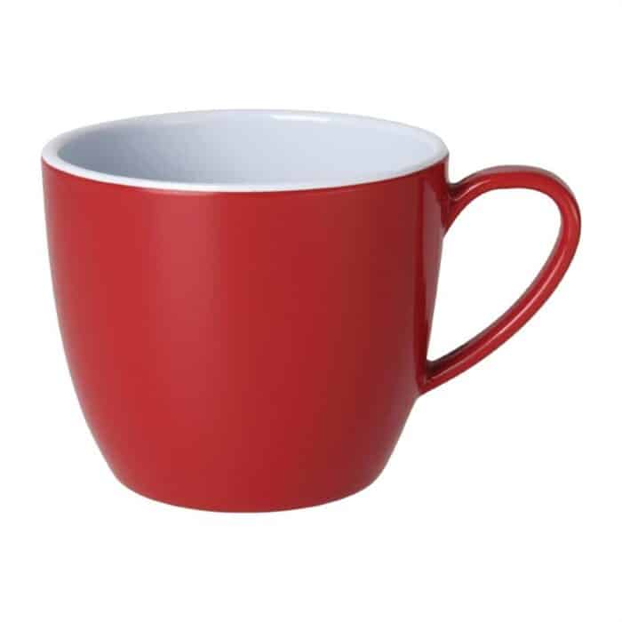 Kristallon Gala Colour Rim Melamine Mug Red 285ml